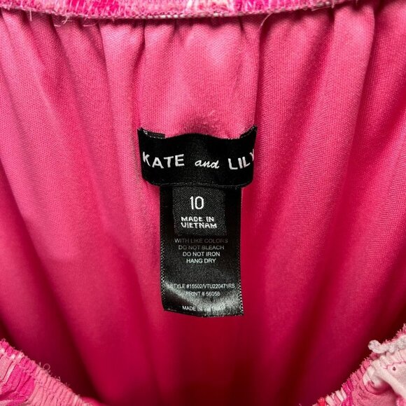 Kate and Lily Size 10 Flowy Pink Floral Tropical Maxi Dress Romantic Boho - Picture 13 of 13